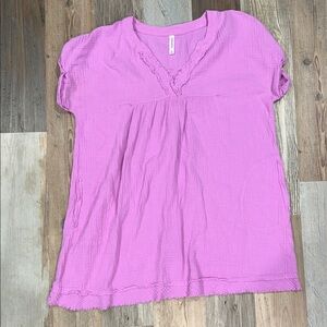 Zenana Outfitters violet linen dress